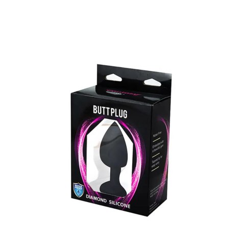 Black large heart-shaped butt plug with white crystal Fantasy - Boys of Toys Sp. z. o.o. (dystrybutor)