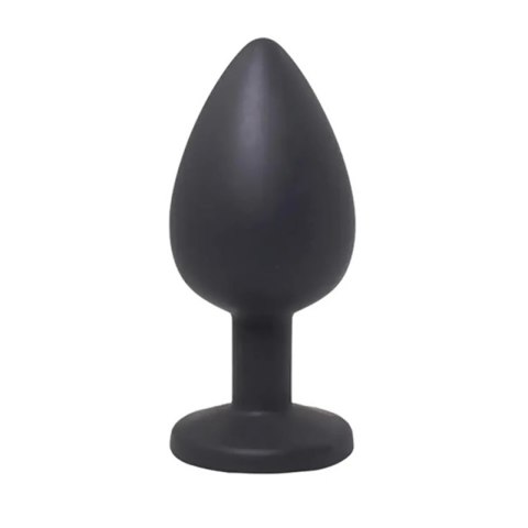 Black medium butt plug with white crystal Fantasy - Boys of Toys Sp. z. o.o. (dystrybutor)