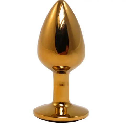 Gold Small Butt Plug with White Diamond Fantasy - Boys of Toys Sp. z. o.o. (dystrybutor)