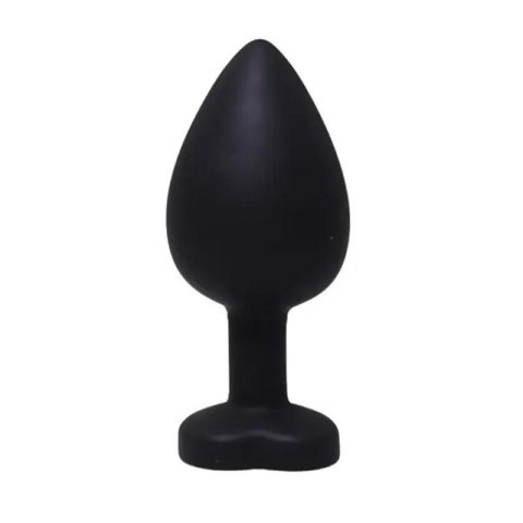 Medium black silicone anal plug with a heart and a diamond Fantasy - Boys of Toys Sp. z. o.o. (dystrybutor)