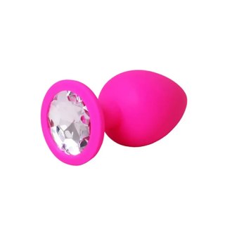 Pink large butt plug with white crystal Fantasy - Boys of Toys Sp. z. o.o. (dystrybutor)