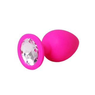 Pink small butt plug with white crystal Fantasy - Boys of Toys Sp. z. o.o. (dystrybutor)