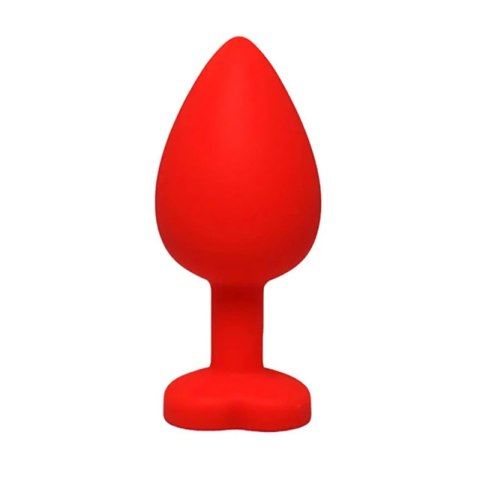 Red large heart-shaped butt plug with white crystal Fantasy - Boys of Toys Sp. z. o.o. (dystrybutor)