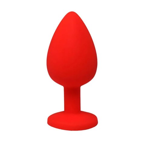 Red medium butt plug with white crystal Fantasy - Boys of Toys Sp. z. o.o. (dystrybutor)