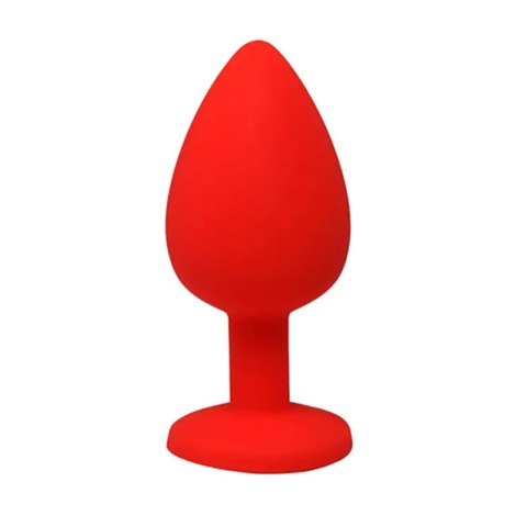 Red small butt plug with white crystal Fantasy - Boys of Toys Sp. z. o.o. (dystrybutor)