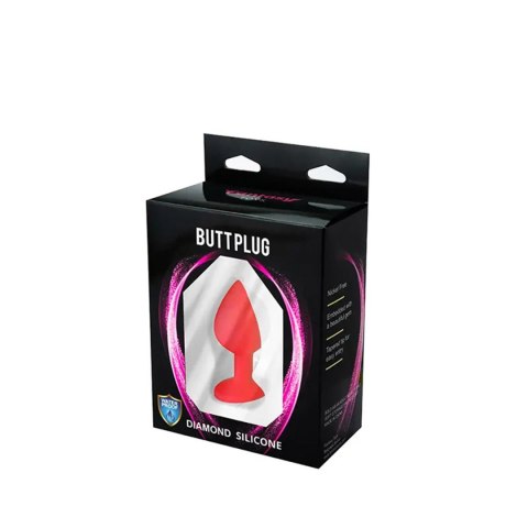 Red small butt plug with white crystal Fantasy - Boys of Toys Sp. z. o.o. (dystrybutor)
