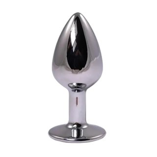 Silver Large Butt Plug with Red Diamond Fantasy - Boys of Toys Sp. z. o.o. (dystrybutor)