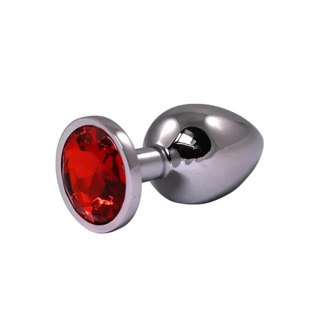 Silver Small Butt Plug with Red Diamond Fantasy - Boys of Toys Sp. z. o.o. (dystrybutor)