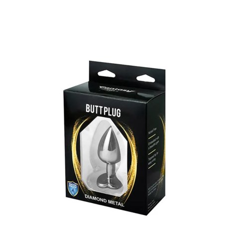 Silver medium heart-shaped butt plug with pink crystal Fantasy - Boys of Toys Sp. z. o.o. (dystrybutor)