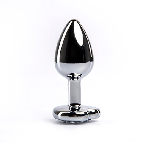Silver small heart-shaped butt plug with white crystal Fantasy - Boys of Toys Sp. z. o.o. (dystrybutor)