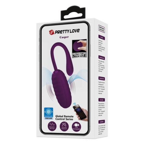 PRETTY LOVE - CASPER Purple 12 vibration functions Mobile APP remote control Baile - Boys of Toys Sp. z. o.o. (dystrybutor)