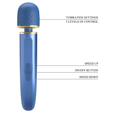 PRETTY LOVE - Colorful Massager Blue, 7 vibration functions 5 levels of speed control Baile - Boys of Toys Sp. z. o.o. (dystrybutor)
