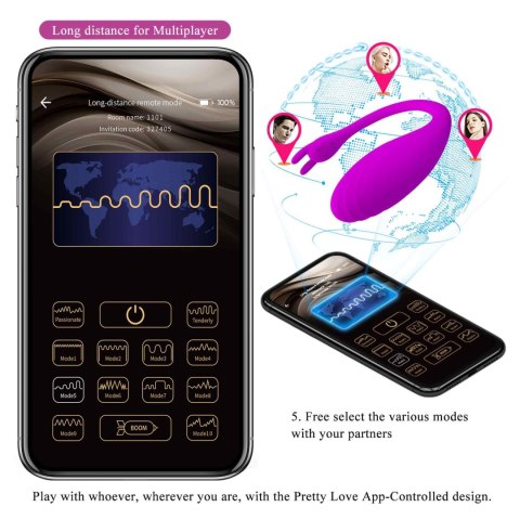 PRETTY LOVE - Catalina, 12 vibration functions Mobile APP Long-distance Control Baile - Boys of Toys Sp. z. o.o. (dystrybutor)