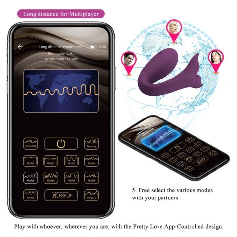 PRETTY LOVE - Jayleen, 12 vibration functions Mobile APP Long-distance Control Baile - Boys of Toys Sp. z. o.o. (dystrybutor)