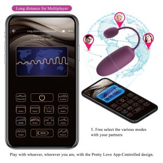 PRETTY LOVE - Nymph, 12 vibration functions Mobile APP Long-distance Control, ABS, 1 AAA battery Baile - Boys of Toys Sp. z. o.o. (dystrybutor)