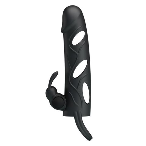 PRETTY LOVE - PENIS SLEEVE WITH BALL STRAP vibration BLACK Baile - Boys of Toys Sp. z. o.o. (dystrybutor)