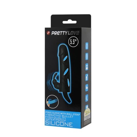PRETTY LOVE - PENIS SLEEVE WITH BALL STRAP vibration Baile - Boys of Toys Sp. z. o.o. (dystrybutor)