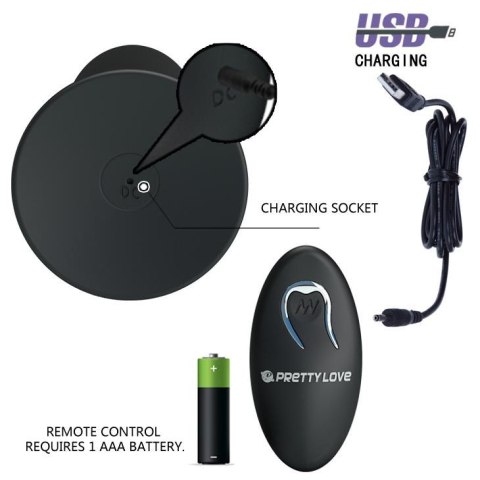 PRETTY LOVE - REMOTE CONTROL VIBRATING PLUG 12 function Baile - Boys of Toys Sp. z. o.o. (dystrybutor)