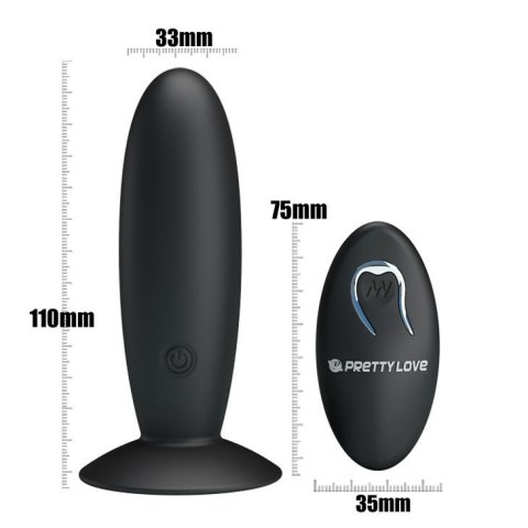 PRETTY LOVE - REMOTE CONTROL VIBRATING PLUG 12 function Baile - Boys of Toys Sp. z. o.o. (dystrybutor)