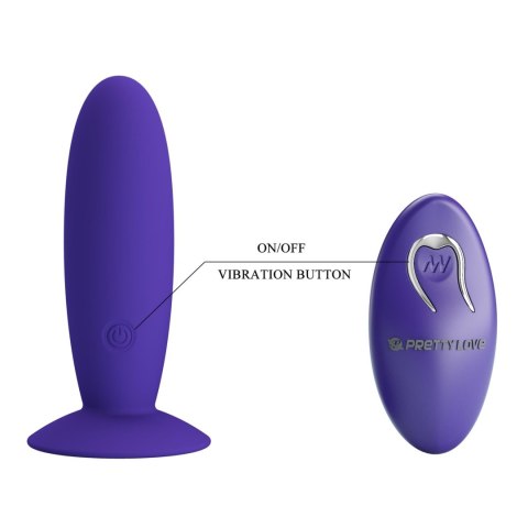 PRETTY LOVE - Remotr control vibrating plug - Youth, Wireless remote control 12 vibration functions Suction base Baile - Boys of Toys Sp. z. o.o. (dystrybutor)