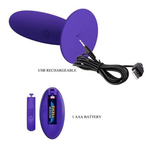 PRETTY LOVE - Remotr control vibrating plug - Youth, Wireless remote control 12 vibration functions Suction base Baile - Boys of Toys Sp. z. o.o. (dystrybutor)