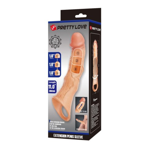 Pretty Love Extension Penis Sleeve with Modular Length Blocks - 28 cm Baile - Boys of Toys Sp. z. o.o. (dystrybutor)