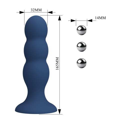 Mr. Play Metal & Liquid Silicone Anal Plug with 3 Metal Balls Baile - Boys of Toys Sp. z. o.o. (dystrybutor)