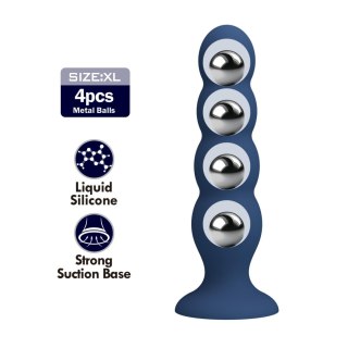 Mr. Play Metal & Liquid Silicone Anal Plug with 4 Metal Balls Baile - Boys of Toys Sp. z. o.o. (dystrybutor)