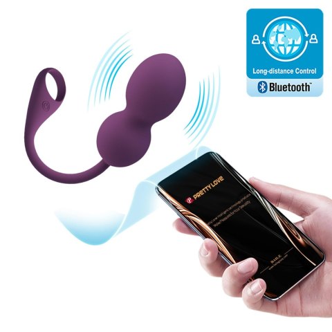 PRETTY LOVE - Elvira dark Purple, 12 vibration functions Mobile APP Long-distance Control Baile - Boys of Toys Sp. z. o.o. (dystrybutor)