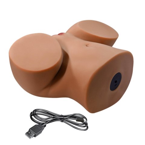 Crazy Bull Briony Realistic Vagina & Anal Masturbator with Vibrations - Brown Baile - Boys of Toys Sp. z. o.o. (dystrybutor)