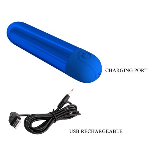 Pretty Love Kiwi - Rechargeable Bullet Vibrator - Blue Baile - Boys of Toys Sp. z. o.o. (dystrybutor)