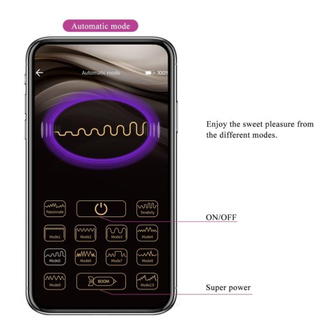 SHEY, 10 vibration functions 10 tapping functions Mobile APP Long-distance Control Baile - Boys of Toys Sp. z. o.o. (dystrybutor)