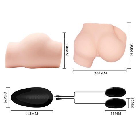 CRAZY BULL- THE REALISTIC Vagina And Anal, Vibration Double holes Baile - Boys of Toys Sp. z. o.o. (dystrybutor)