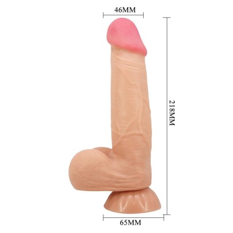 BAILE - Sliding Skin 8,5'' Flesh Suction base Bendable TPR Baile - Boys of Toys Sp. z. o.o. (dystrybutor)