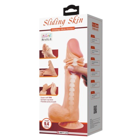 BAILE - Sliding Skin 9,4'' Flesh Bendable Suction base TPR Baile - Boys of Toys Sp. z. o.o. (dystrybutor)