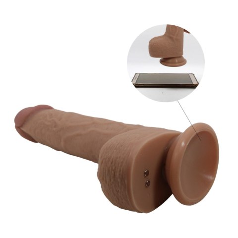PRETTY LOVE - Tommy 8,9'' Light Brown, 3 vibration functions 3 thrusting settings Suction base Wireless remote control Baile - Boys of Toys Sp. z. o.o. (dystrybutor)