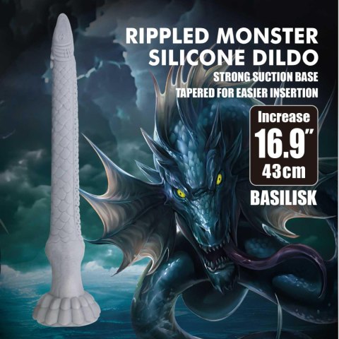 Power Monsters Basilisk - 43 cm Rippled Monster Silicone Dildo Baile - Boys of Toys Sp. z. o.o. (dystrybutor)