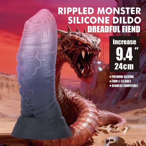 Power Monsters Dreadful Fiend - 24 cm Rippled Monster Silicone Dildo Baile - Boys of Toys Sp. z. o.o. (dystrybutor)
