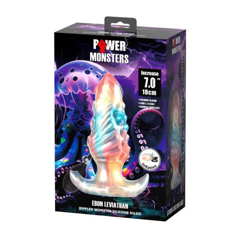 Power Monsters Ebon Leviathan - 18 cm Rippled Monster Silicone Dildo Baile - Boys of Toys Sp. z. o.o. (dystrybutor)