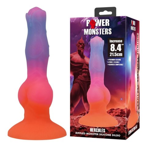 Power Monsters Hercules - 21.5 cm Rippled Monster Silicone Dildo Baile - Boys of Toys Sp. z. o.o. (dystrybutor)