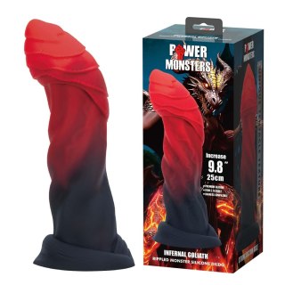 Power Monsters Infernal Goliath - 25 cm Rippled Monster Silicone Dildo Baile - Boys of Toys Sp. z. o.o. (dystrybutor)
