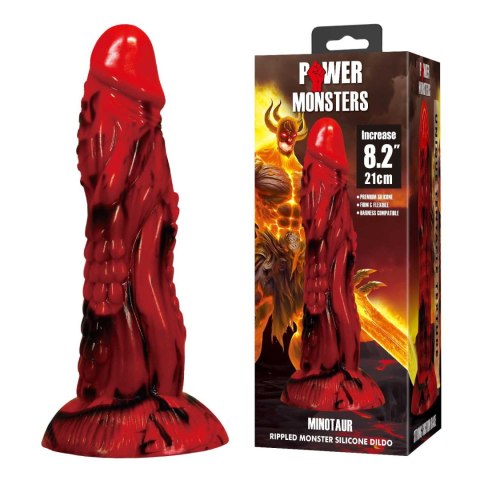 Power Monsters Minotaur - 21 cm Rippled Monster Silicone Dildo Baile - Boys of Toys Sp. z. o.o. (dystrybutor)