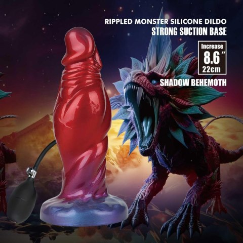 Power Monsters Shadow Behemoth - 22 cm Rippled Monster Silicone Dildo Baile - Boys of Toys Sp. z. o.o. (dystrybutor)