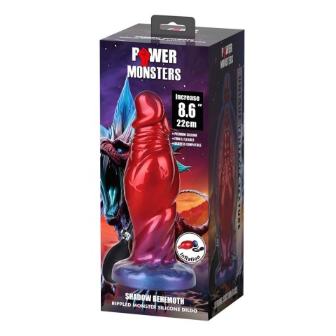 Power Monsters Shadow Behemoth - 22 cm Rippled Monster Silicone Dildo Baile - Boys of Toys Sp. z. o.o. (dystrybutor)