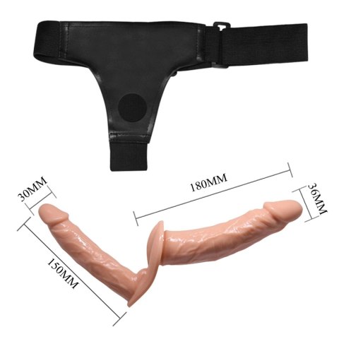 BAILE -STRAP ON DOUBLE DILDOS, 7.1''+5.9'' Baile - Boys of Toys Sp. z. o.o. (dystrybutor)