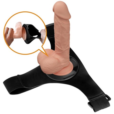 PRETTY LOVE - HARNESS BRIEFS Jerry Universal Strap-On Harness 7,6'' Dildo Flesh Baile - Boys of Toys Sp. z. o.o. (dystrybutor)