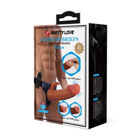 PRETTY LOVE - Marion, Universal Strap-On Harness, Dildo 7.4''TPR, multi-speed vibration Baile - Boys of Toys Sp. z. o.o. (dystrybutor)