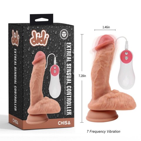 Extreal Sensual Controller Vibrating Dildo Flesh CHISA - Boys of Toys Sp. z o.o. (dystrybutor)