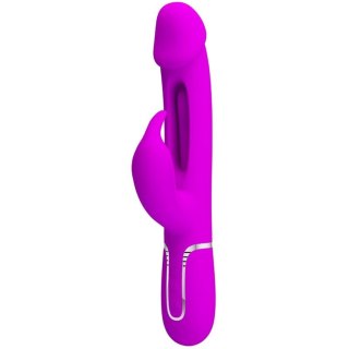PRETTY LOVE - Kampas Rabbit 3 in 1, multifunction vibrator with tongue violet Baile - Boys of Toys Sp. z. o.o. (dystrybutor)