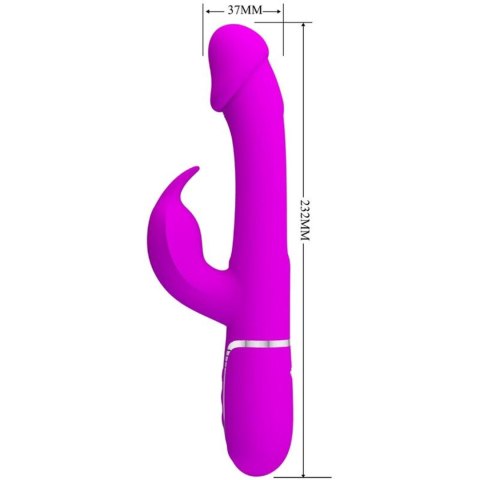 PRETTY LOVE - Kampas Rabbit 3 in 1, multifunction vibrator with tongue violet Baile - Boys of Toys Sp. z. o.o. (dystrybutor)